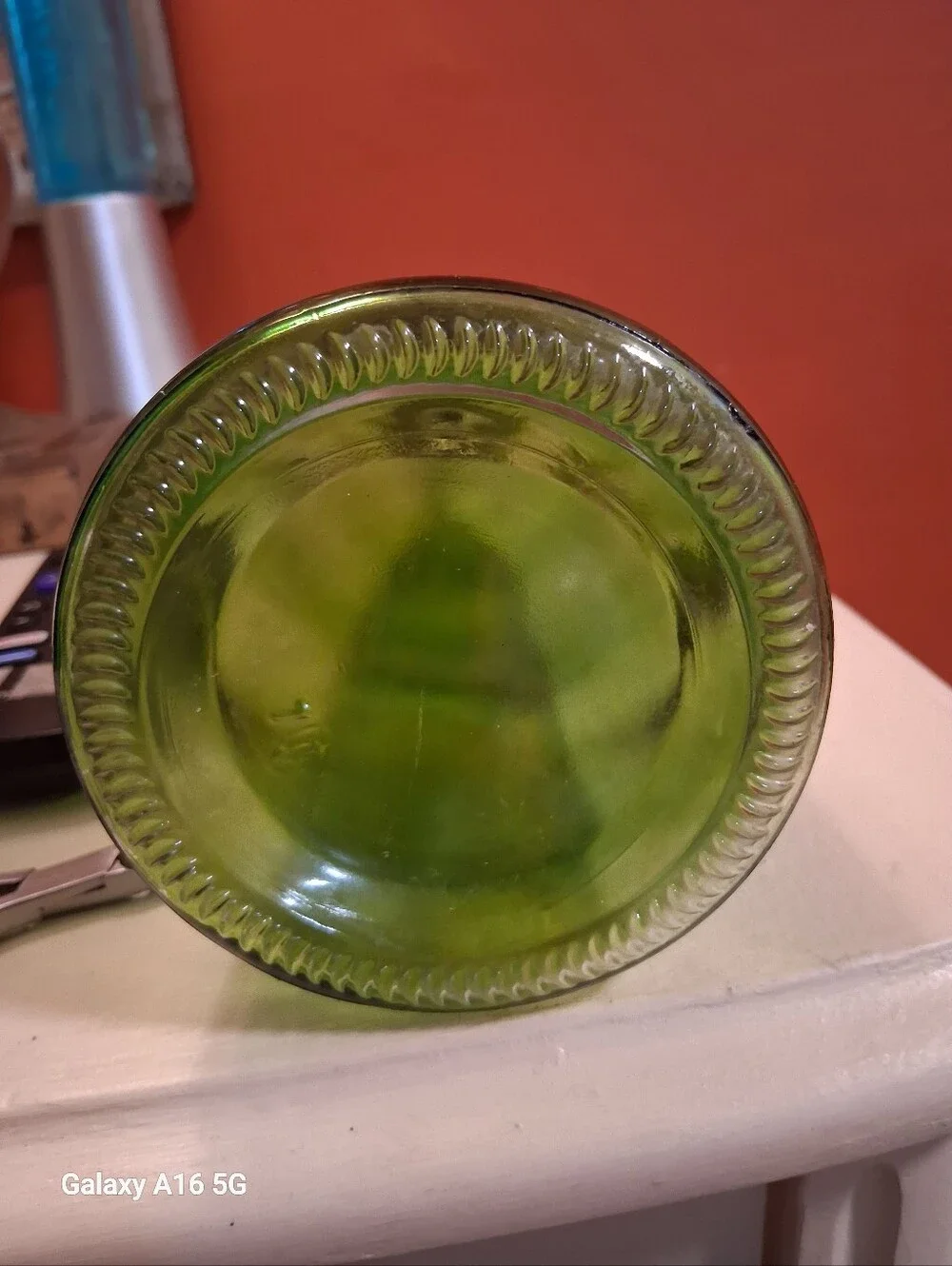 1940s Green Glass Bulach Swiss Swing-Top Bottle Or Clamp On Lid
